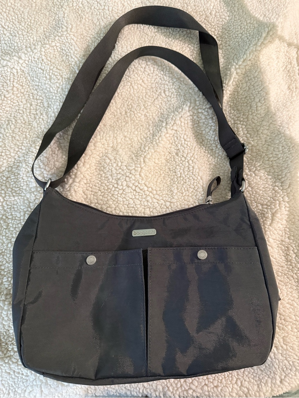 Baggallini Black Nylon Shoulder Crossbody Bag